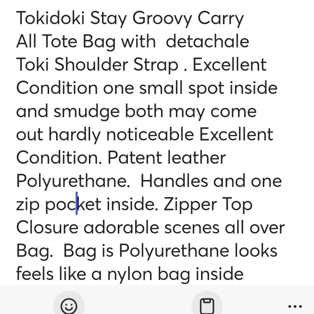 Tokidoki  Stay Groovy Carry All  Tote W Detachable  Strap Excellent - Picture 12 of 13